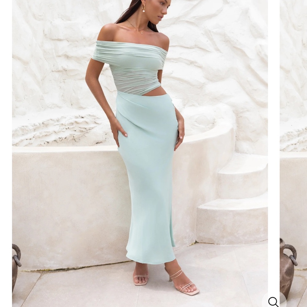 ISO Coastal Reverie Maxi Dress in Sage